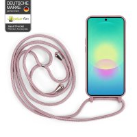 Handykette für Samsung Galaxy A27 Hanyhülle mit Band Hülle mit Kodel Smartphone Halskette Rosa