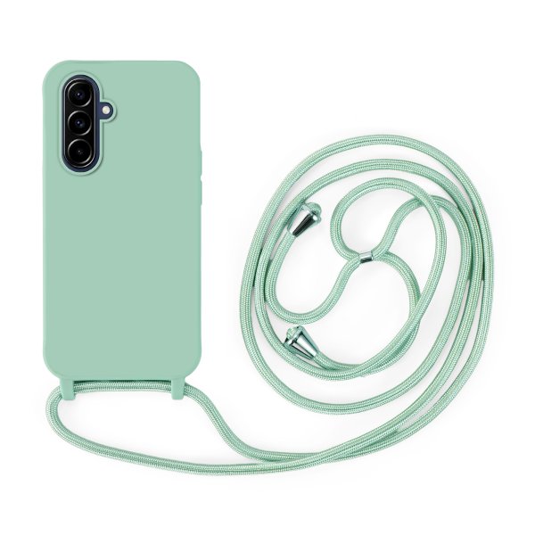 Handykette für Samsung Galaxy A27 Hanyhülle mit Band Hülle mit Kodel Smartphone Halskette Mintgrün