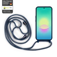Handykette für Samsung Galaxy A27 Hanyhülle mit Band Hülle mit Kodel Smartphone Halskette Blau