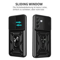Outdoor Panzer Hülle für Samsung Galaxy A27 mit Kameraschutz Ringhalter Schwarz