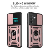 Outdoor Panzer Hülle für Samsung Galaxy A27 mit Kameraschutz Ringhalter Rosegold