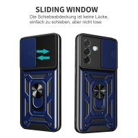 Outdoor Panzer Hülle für Samsung Galaxy A27 mit Kameraschutz Ringhalter Blau