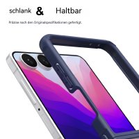 Handyhülle Magnet Case Schutzhülle Kratzfest für Samsung Galaxy Z Flip 8 Blau