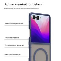 Handyhülle Magnet Case Schutzhülle Kratzfest für Samsung Galaxy Z Flip 8 Blau