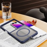 Handyhülle Magnet Case Schutzhülle Kratzfest für Samsung Galaxy Z Flip 8 Blau