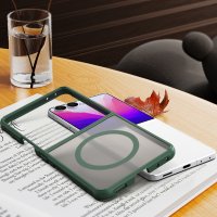 Handyhülle Magnet Case Schutzhülle Kratzfest für Samsung Galaxy Z Flip 8 Grün