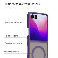 Handyhülle Magnet Case Schutzhülle Kratzfest für Samsung Galaxy Z Flip 8 Lila