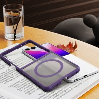 Handyhülle Magnet Case Schutzhülle Kratzfest für Samsung Galaxy Z Flip 8 Lila
