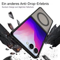 Handyhülle Magnet Case Schutzhülle Kratzfest für Samsung Galaxy Z Flip 8 Schwarz