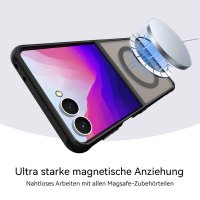 Handyhülle Magnet Case Schutzhülle Kratzfest für Samsung Galaxy Z Flip 8 Schwarz