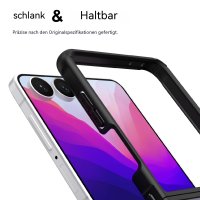 Handyhülle Magnet Case Schutzhülle Kratzfest für Samsung Galaxy Z Flip 8 Schwarz