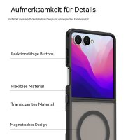 Handyhülle Magnet Case Schutzhülle Kratzfest für Samsung Galaxy Z Flip 8 Schwarz
