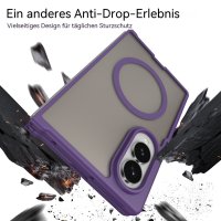 Handyhülle Magnet Case Schutzhülle Kratzfest für Samsung Galaxy Z Fold 8 Lila