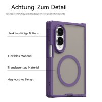 Handyhülle Magnet Case Schutzhülle Kratzfest für Samsung Galaxy Z Fold 8 Lila