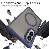 Handyhülle Magnet Case Schutzhülle Kratzfest für Samsung Galaxy Z Fold 8 Blau