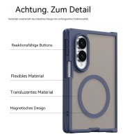 Handyhülle Magnet Case Schutzhülle Kratzfest für Samsung Galaxy Z Fold 8 Blau