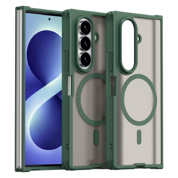 Handyhülle Magnet Case Schutzhülle Kratzfest für Samsung Galaxy Z Fold 8 Ultra Grün