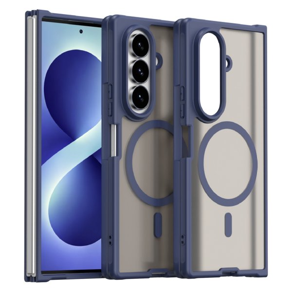 Handyhülle Magnet Case Schutzhülle Kratzfest für Samsung Galaxy Z Fold 8 Ultra Blau