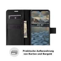 betterfon | Nokia 2.4 Hülle Handy Tasche Handyhülle Etui Wallet Case Schutzhülle mit Magnetverschluss/Kartenfächer für Nokia 2.4 Schwarz