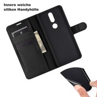 betterfon | Nokia 2.4 Hülle Handy Tasche Handyhülle Etui Wallet Case Schutzhülle mit Magnetverschluss/Kartenfächer für Nokia 2.4 Schwarz