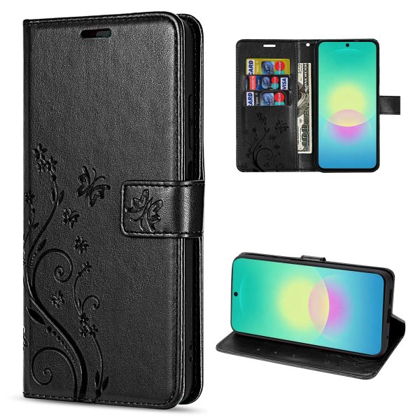 Handy Tasche für Samsung Galaxy A27 Hülle Handyhülle Klapphülle Wallet Case A27 Schwarz
