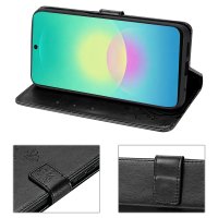 Handy Tasche für Samsung Galaxy A27 Hülle Handyhülle Klapphülle Wallet Case A27 Schwarz