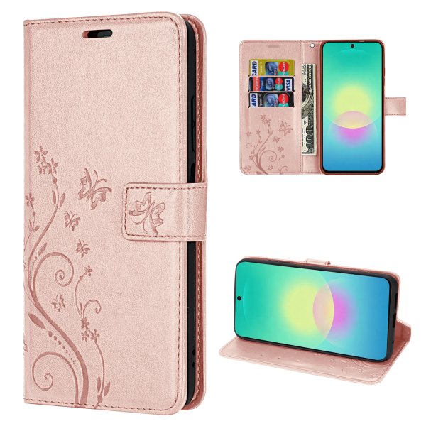 Handy Tasche für Samsung Galaxy A27 Hülle Handyhülle Klapphülle Wallet Case A27 Rosegold