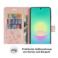 Handy Tasche für Samsung Galaxy A27 Hülle Handyhülle Klapphülle Wallet Case A27 Rosegold