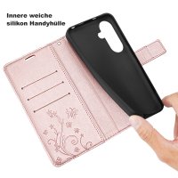 Handy Tasche für Samsung Galaxy A27 Hülle Handyhülle Klapphülle Wallet Case A27 Rosegold