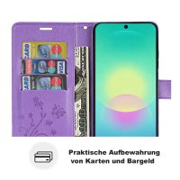 Handy Tasche für Samsung Galaxy A27 Hülle Handyhülle Klapphülle Wallet Case A27 Lila