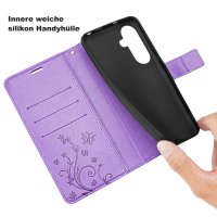Handy Tasche für Samsung Galaxy A27 Hülle Handyhülle Klapphülle Wallet Case A27 Lila
