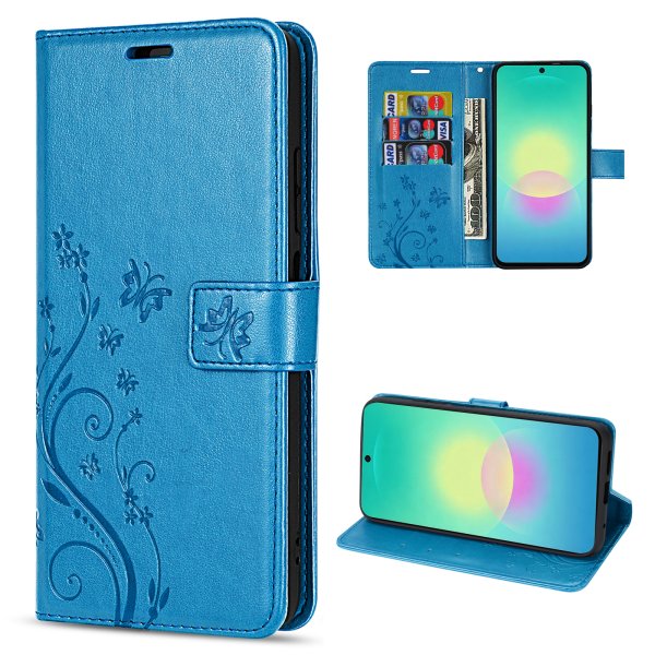 Handy Tasche für Samsung Galaxy A27 Hülle Handyhülle Klapphülle Wallet Case A27 Blau