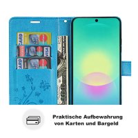 Handy Tasche für Samsung Galaxy A27 Hülle Handyhülle Klapphülle Wallet Case A27 Blau