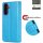 Handy Tasche für Samsung Galaxy A27 Hülle Handyhülle Klapphülle Wallet Case A27 Blau