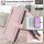 Handykette Samsung Galaxy A27 Hülle mit Band Handyhülle Kartenfächer PU Leder Umhängetasche Rosa