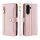 Handykette Samsung Galaxy A27 Hülle mit Band Handyhülle Kartenfächer PU Leder Umhängetasche Rosa