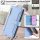 Handykette Samsung Galaxy A27 Hülle mit Band Handyhülle Kartenfächer PU Leder Umhängetasche Hellblau