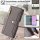 Handykette Samsung Galaxy A27 Hülle mit Band Handyhülle Kartenfächer PU Leder Umhängetasche Grau