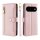 Handykette Google Pixel 11 Pro XL Hülle mit Band Handyhülle Kartenfächer PU Leder Umhängetasche Rosa