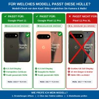 Handykette Google Pixel 11 / 11 Pro Hülle mit Band Handyhülle Kartenfächer PU Leder Umhängetasche Rosa