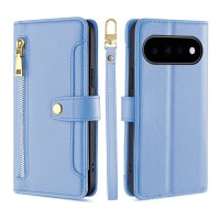 Handykette Google Pixel 11 / 11 Pro Hülle mit Band Handyhülle Kartenfächer PU Leder Umhängetasche Hellblau