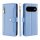 Handykette Google Pixel 11 / 11 Pro Hülle mit Band Handyhülle Kartenfächer PU Leder Umhängetasche Hellblau