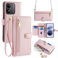 Handykette PU Leder für Xiaomi Redmi Note 17 Rosa