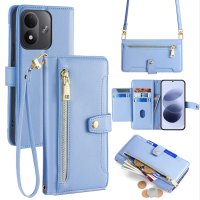 Handykette PU Leder für Xiaomi Redmi Note 17 Hellblau