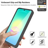 360° Hülle für Samsung A27, 360 Grad Handyhülle mit Integriertem Displayschutz Schwarz