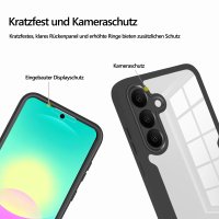 360° Hülle für Samsung A27, 360 Grad Handyhülle mit Integriertem Displayschutz Schwarz