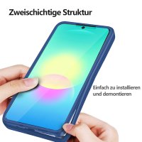 360° Hülle für Samsung A27, 360 Grad Handyhülle mit Integriertem Displayschutz Blau