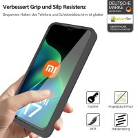 360° Grad Hülle für Xiaomi Redmi 17 4G / 5G Handyhülle Integriertem Displayschutz Schwarz
