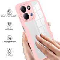 360° Grad Hülle für Xiaomi Redmi 17 4G / 5G Handyhülle Integriertem Displayschutz Rosa