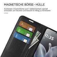 Klapphülle für Motorola Edge 70 Max Handy Tasche Wallet Case Handyhülle Schwarz